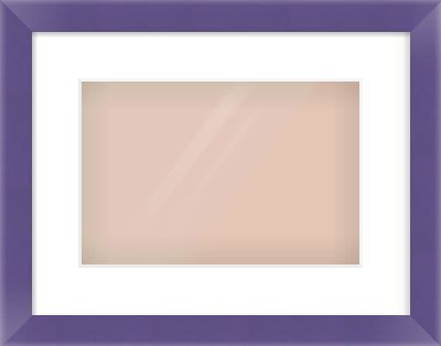 Purple Paint Flat Frame for 30 × 20cm artwork, with Smooth White Single Mount