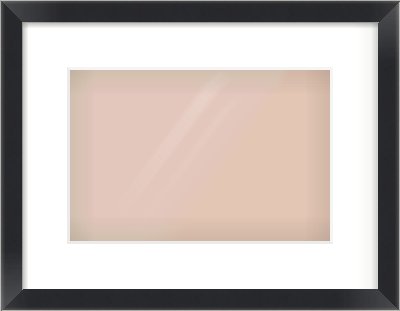 Black/Silver Flat Frame for 30 × 20cm artwork, with Smooth White Single Mount