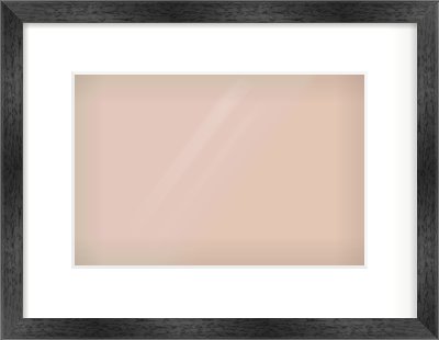 Black Flat Frame for 30 × 20cm artwork, with Smooth White Single Mount