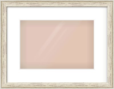 Champagne Silver with Black Sides Cushion Frame for 30 × 20cm artwork, with Smooth White Single Mount