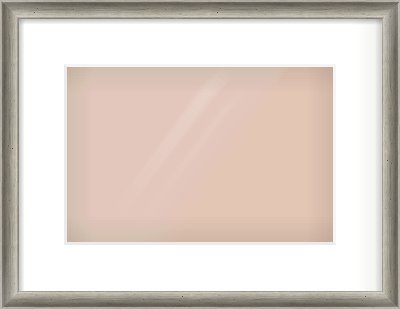 Silver Cushion Frame for 30 × 20cm artwork, with Smooth White Single Mount