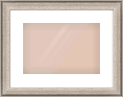 Champagne Silver Scoop Frame for 30 × 20cm artwork, with Smooth White Single Mount