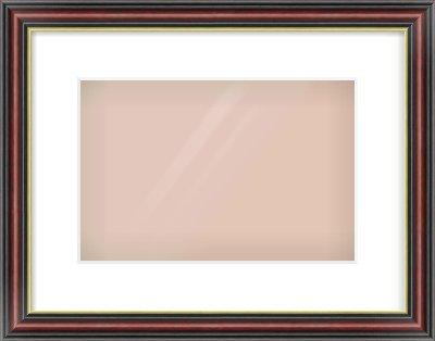 Brown Reverse Frame for 30 × 20cm artwork, with Smooth White Single Mount