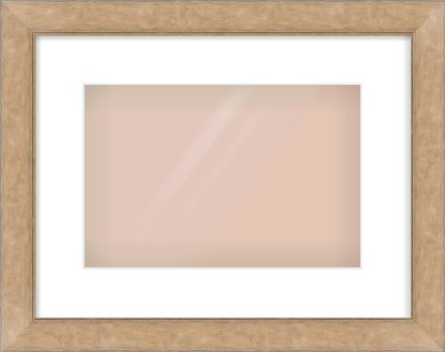 Bronze Flat Frame for 30 × 20cm artwork, with Smooth White Single Mount