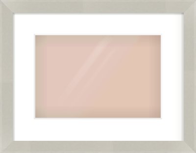 Grey Flat Frame for 30 × 20cm artwork, with Smooth White Single Mount
