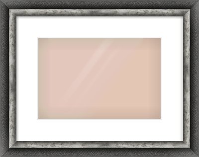 Black / Pewter Reverse Frame for 30 × 20cm artwork, with Smooth White Single Mount