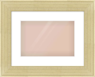 Silver Flat Frame for 30 × 20cm artwork, with Smooth White Single Mount