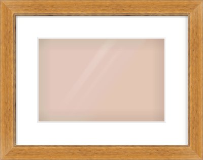 Rustic Medium Oak Reverse Frame for 30 × 20cm artwork, with Smooth White Single Mount