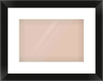 Black Flat Frame for 30 × 20cm artwork, with Smooth White Single Mount