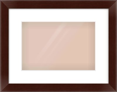 Brown Flat Frame for 30 × 20cm artwork, with Smooth White Single Mount