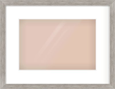 Grey Wood Grain Flat Frame for 30 × 20cm artwork, with Smooth White Single Mount