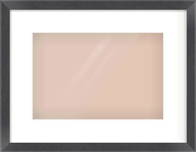 Black Flat Frame for 30 × 20cm artwork, with Smooth White Single Mount