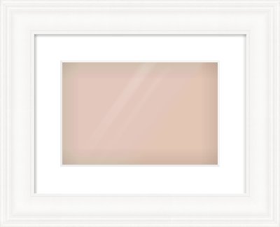 White Scoop Frame for 30 × 20cm artwork, with Smooth White Single Mount