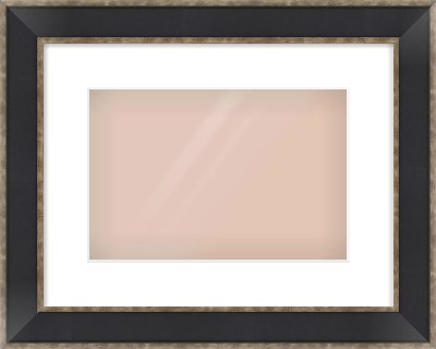 Black & Champagne Silver Bevel Frame for 30 × 20cm artwork, with Smooth White Single Mount