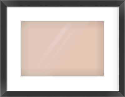 Brushed Black Flat Frame for 30 × 20cm artwork, with Smooth White Single Mount
