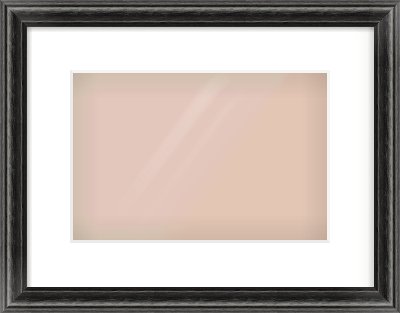 Black Cushion Frame for 30 × 20cm artwork, with Smooth White Single Mount