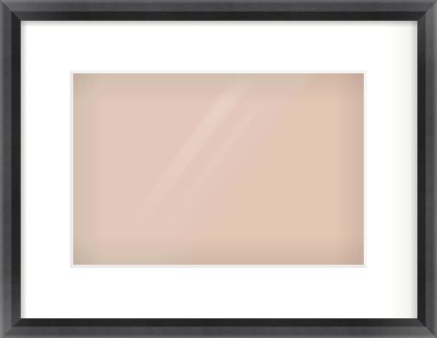 Black Angle Frame for 30 × 20cm artwork, with Smooth White Single Mount