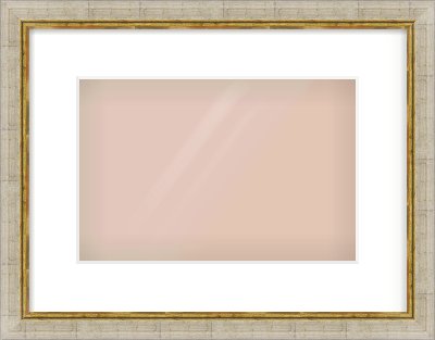 Silver Foil Flat Frame for 30 × 20cm artwork, with Smooth White Single Mount