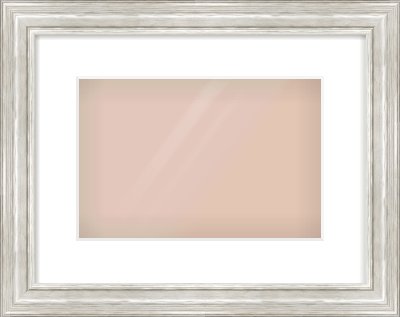 Silver Scoop Frame for 30 × 20cm artwork, with Smooth White Single Mount