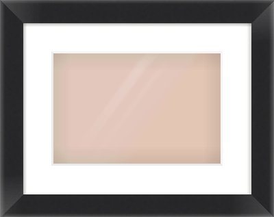 Black Flat Frame for 30 × 20cm artwork, with Smooth White Single Mount