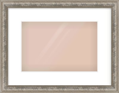 Silver Dome Frame for 30 × 20cm artwork, with Smooth White Single Mount