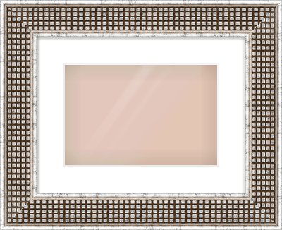 Silver Flat Frame for 30 × 20cm artwork, with Smooth White Single Mount