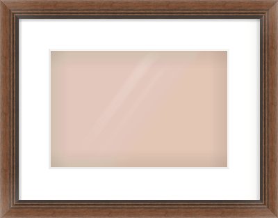 Brown Flat Frame for 30 × 20cm artwork, with Smooth White Single Mount