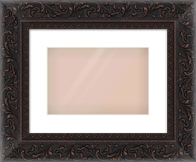 Black Reverse Frame for 30 × 20cm artwork, with Smooth White Single Mount