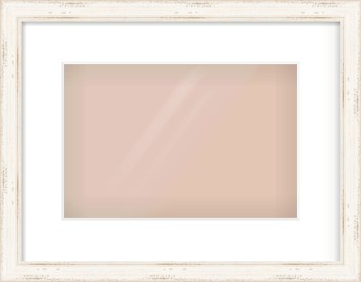 White Scoop Frame for 30 × 20cm artwork, with Smooth White Single Mount