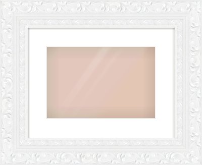White Reverse Frame for 30 × 20cm artwork, with Smooth White Single Mount
