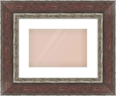 Brown Reverse Frame for 30 × 20cm artwork, with Smooth White Single Mount