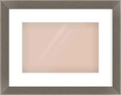 Pewter Flat Frame for 30 × 20cm artwork, with Smooth White Single Mount
