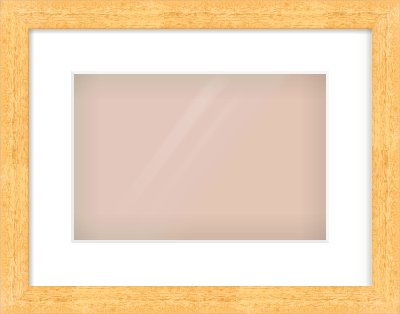 Oak Effect Flat Frame for 30 × 20cm artwork, with Smooth White Single Mount