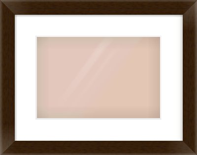 Wenge Stained Flat Frame for 30 × 20cm artwork, with Smooth White Single Mount