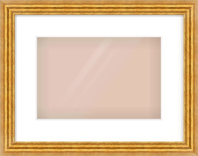 Gold Reverse Frame for 30 × 20cm artwork, with Smooth White Single Mount