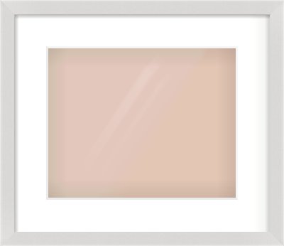 Silver Flat Frame for 300 × 240mm artwork, with Smooth White Single Mount