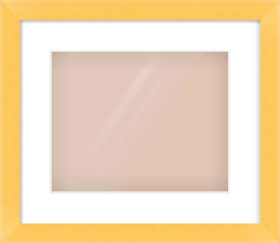 Yellow Paint Flat Frame for 30 × 24cm artwork, with Smooth White Single Mount
