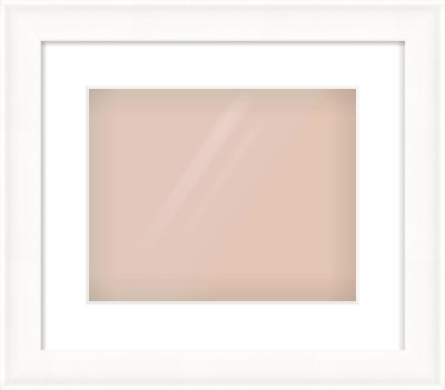 White Spoon Frame for 30 × 24cm artwork, with Smooth White Single Mount