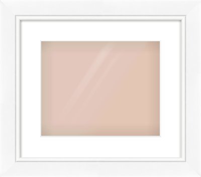 White Reverse Frame for 30 × 24cm artwork, with Smooth White Single Mount