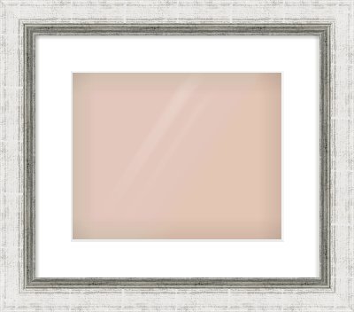 Silver Reverse Frame for 300 × 240mm artwork, with Smooth White Single Mount