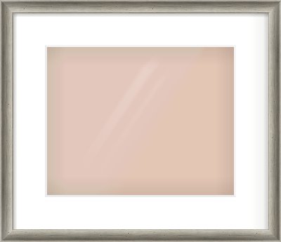Silver Cushion Frame for 300 × 240mm artwork, with Smooth White Single Mount