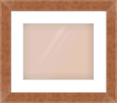 Bronze Flat Frame for 30 × 24cm artwork, with Smooth White Single Mount