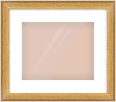 Gold Scoop Frame for 30 × 24cm artwork, with Smooth White Single Mount