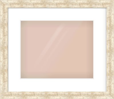 Silver Flat Frame for 300 × 240mm artwork, with Smooth White Single Mount