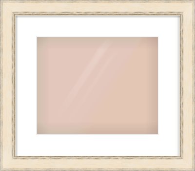 GOLD Flat Frame for 30 × 24cm artwork, with Smooth White Single Mount