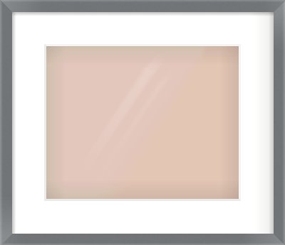 Grey Flat Frame for 30 × 24cm artwork, with Smooth White Single Mount