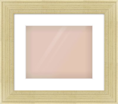 Silver Flat Frame for 300 × 240mm artwork, with Smooth White Single Mount