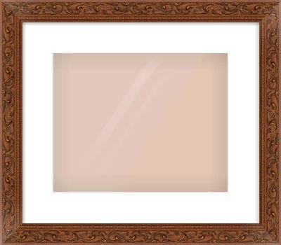 Maroon Decorative Frame for 30 × 24cm artwork, with Smooth White Single Mount