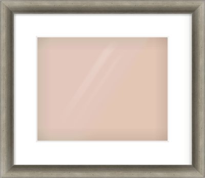 Silver Spoon Frame for 300 × 240mm artwork, with Smooth White Single Mount