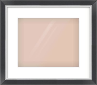 Black/Silver Flat Frame for 30 × 24cm artwork, with Smooth White Single Mount
